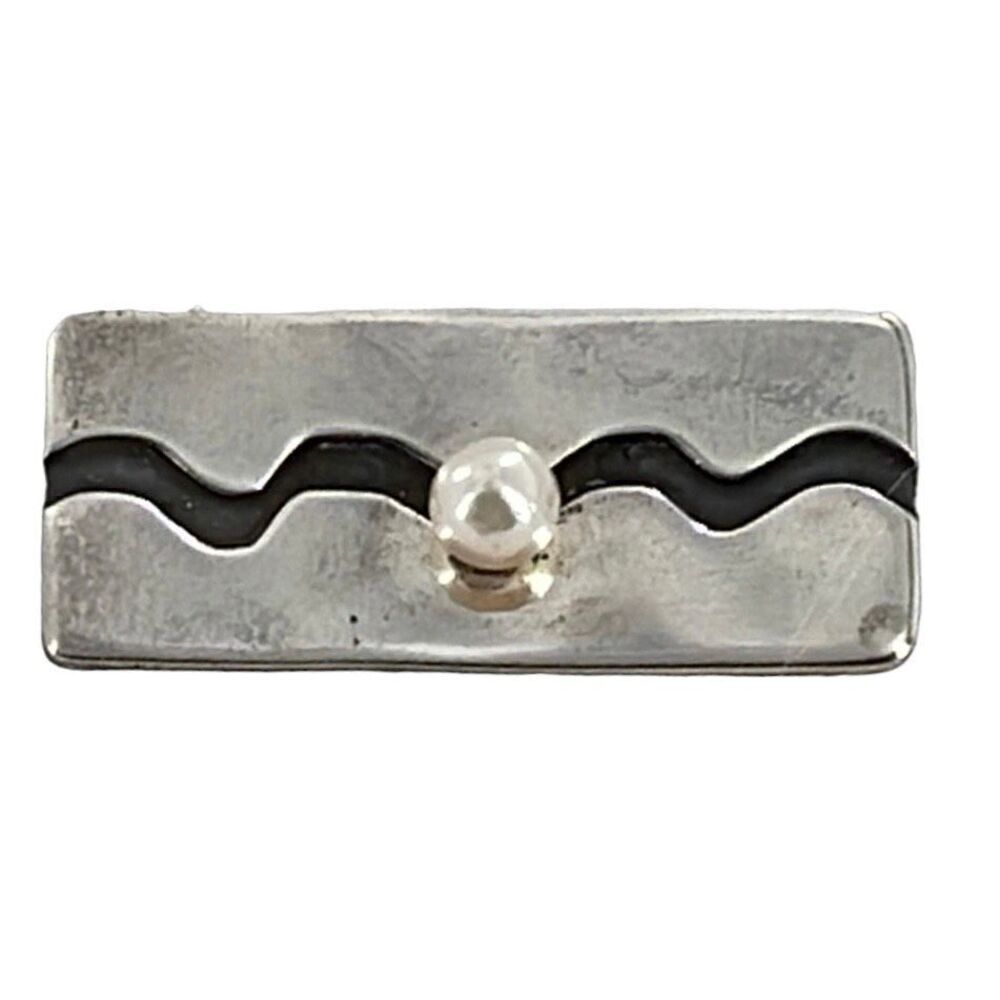 1987 sterling silver and pearl E.J.Walters brooch.